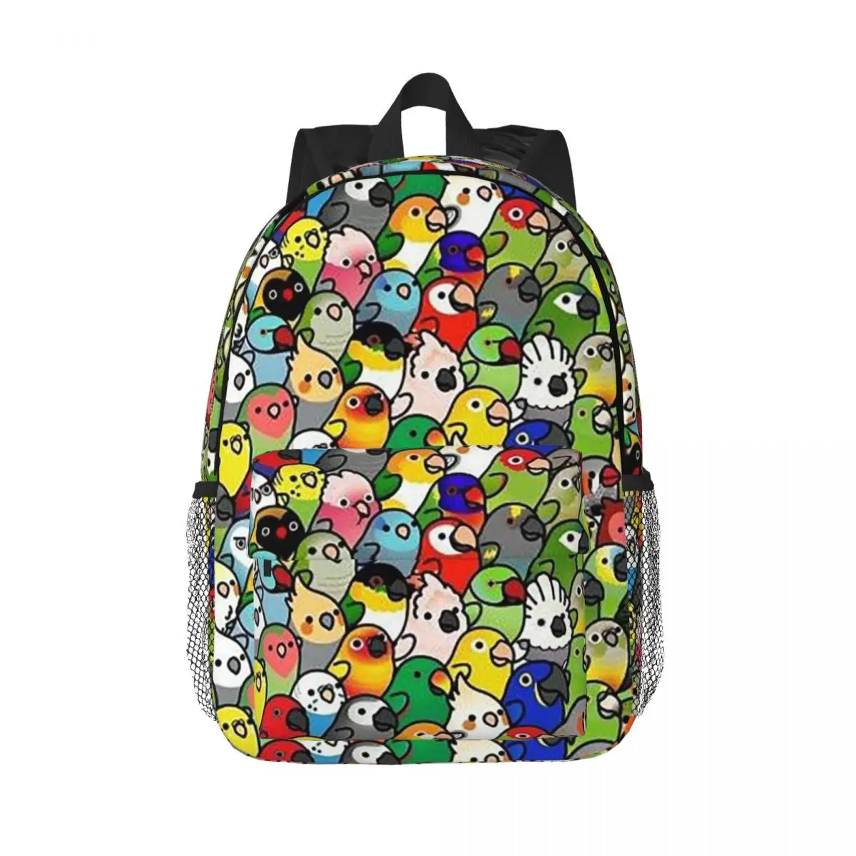 Birds Cockatiel Budgie Parrot Backpack Daypack Large Capacity Boys Girls BookBag Shoulder Bags for Men Women Children School Bag