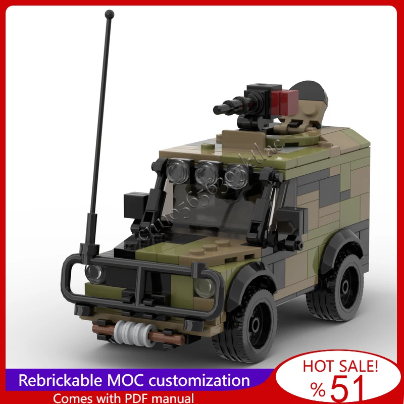 

235 Parts Camouflage Military Rover Camouflage Model MOC Building Block Bricks Creative Assembly Toys For Children Popular Gift