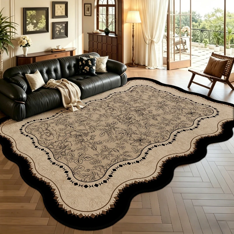 Vintage Living Room Carpet Stain-resistant Wear-resistant Floral Rug Large Area Bedroom Rugs French Style Home Decoration Ковер