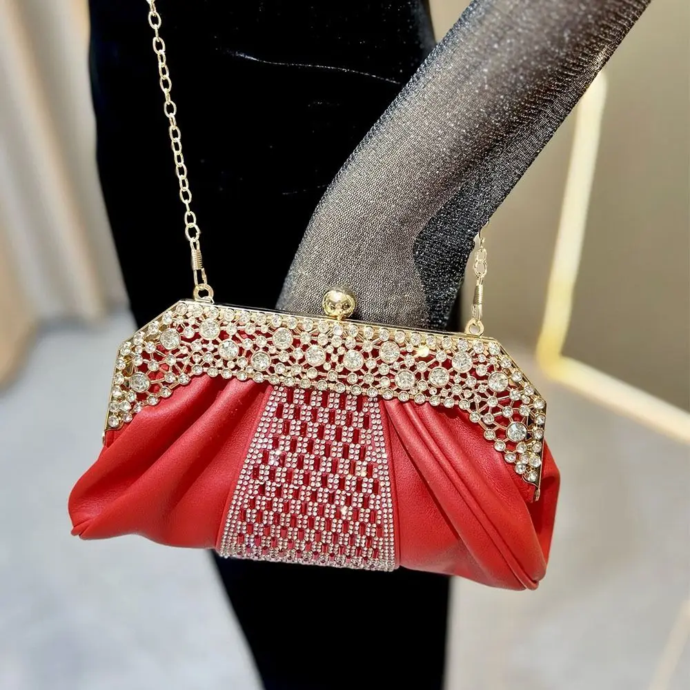 

Fashionable Diamond Embedded Evening Dress Handbag Elegant Large Capacity Handheld Bags Tote Bag for Ladies Party And Banquet