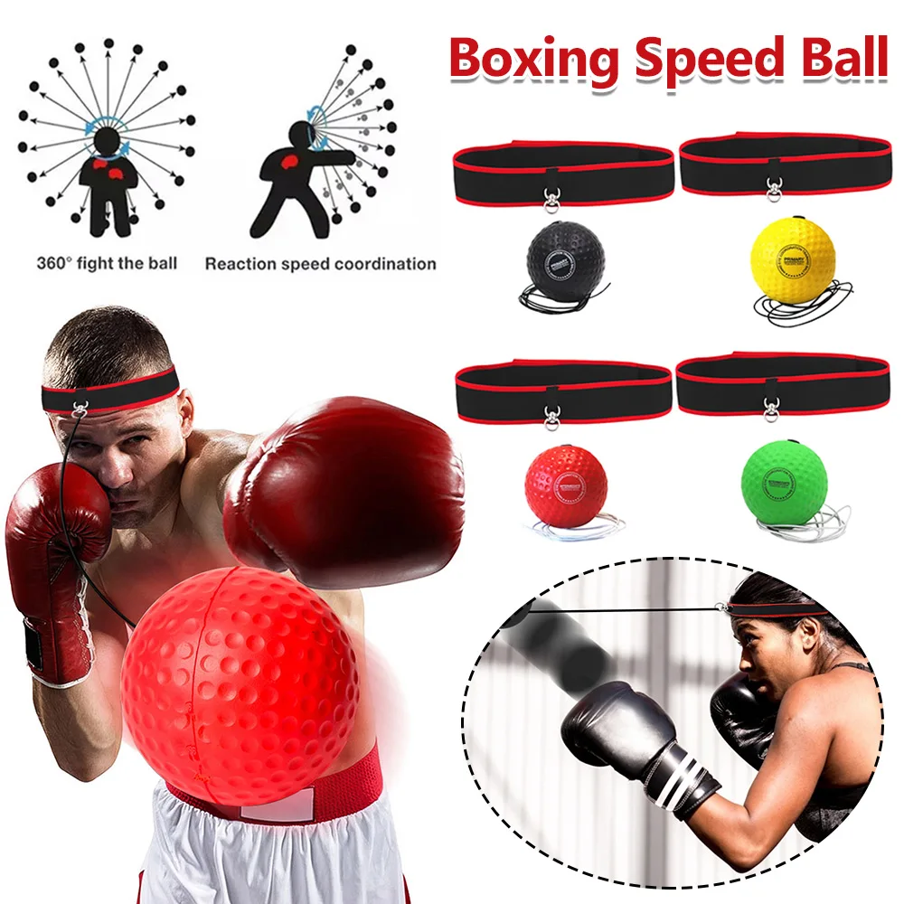 Boxing Trainingsball Ultimativer Reflexball mit verstellbarem Kopfband Boxball MMA-Ausrüstung Großartig für Reflexgenauigkeit für Erwachsene/Kinder