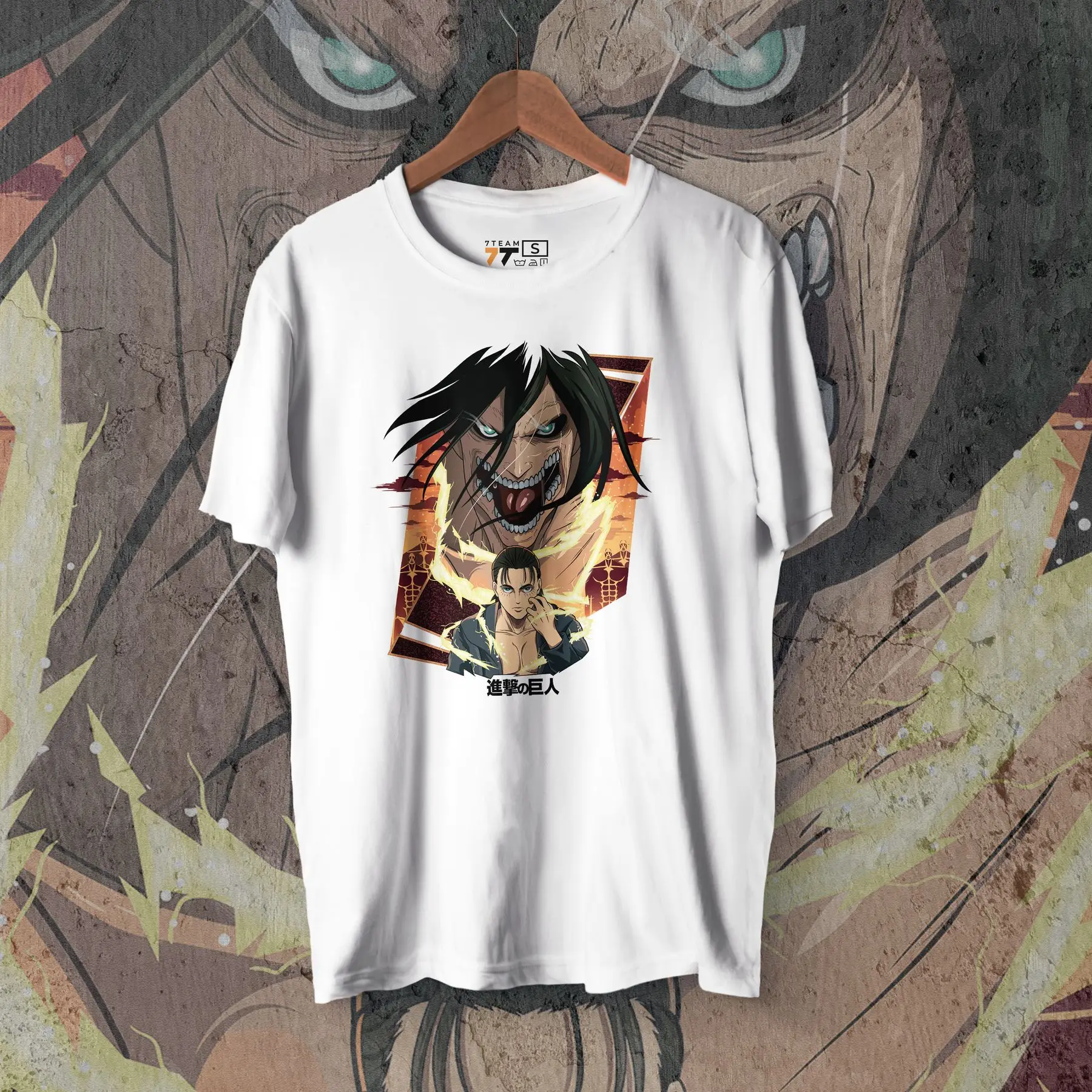 

T-shirt with print Attack on Titan - Eren Yeager 3