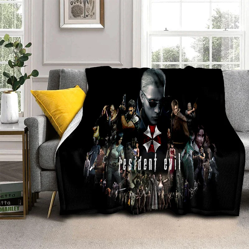 R-Resident Evil Gamer Games Blanket,Soft Throw Blanket for Home Bedroom Bed Sofa Picnic Travel Office Rest Cover Blanket Kid