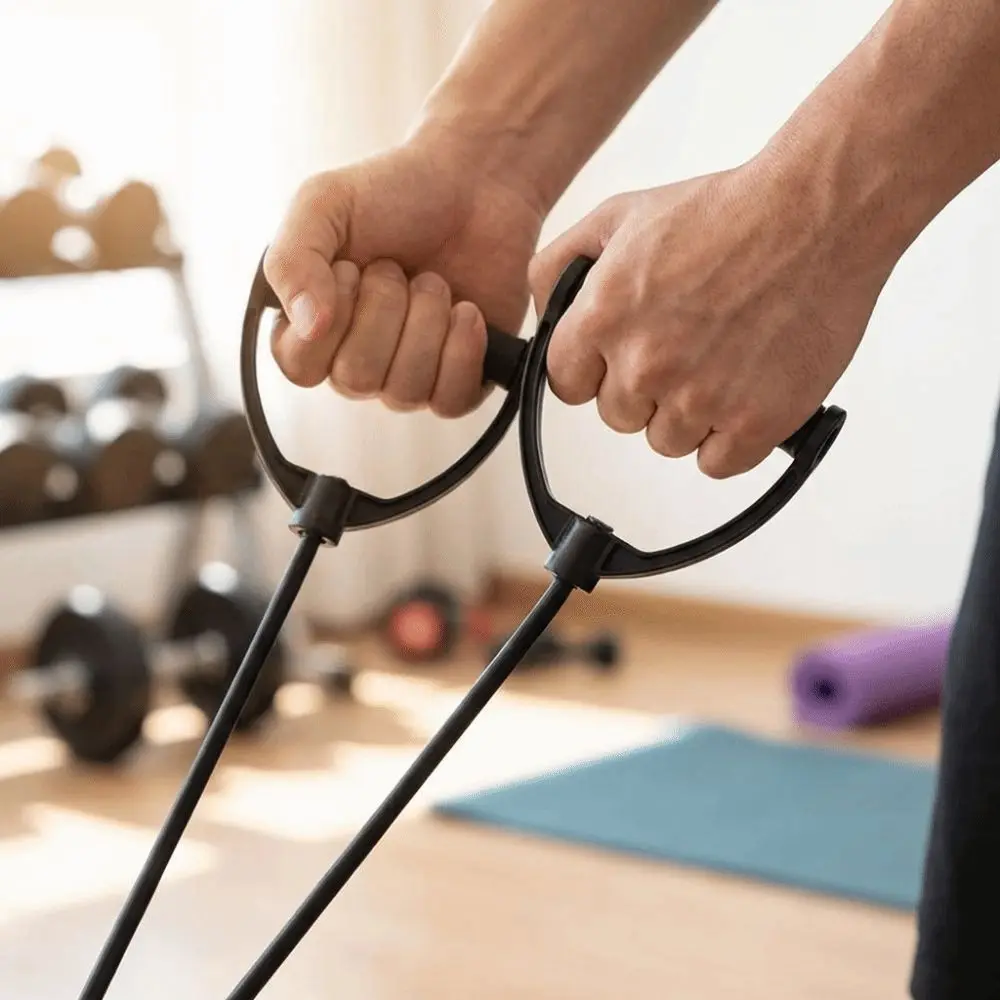 Rubber Pull Rope Bands Strength Training High Elastic Resistance Bands with Carabiner Black Workout Exercise Band Home Gym