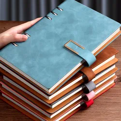 60 Sheets Business Notebook Buckle Notebook Multi Color Thickened A5/A4/B5 Pu Leather Binder Notebook Stationery Supplies