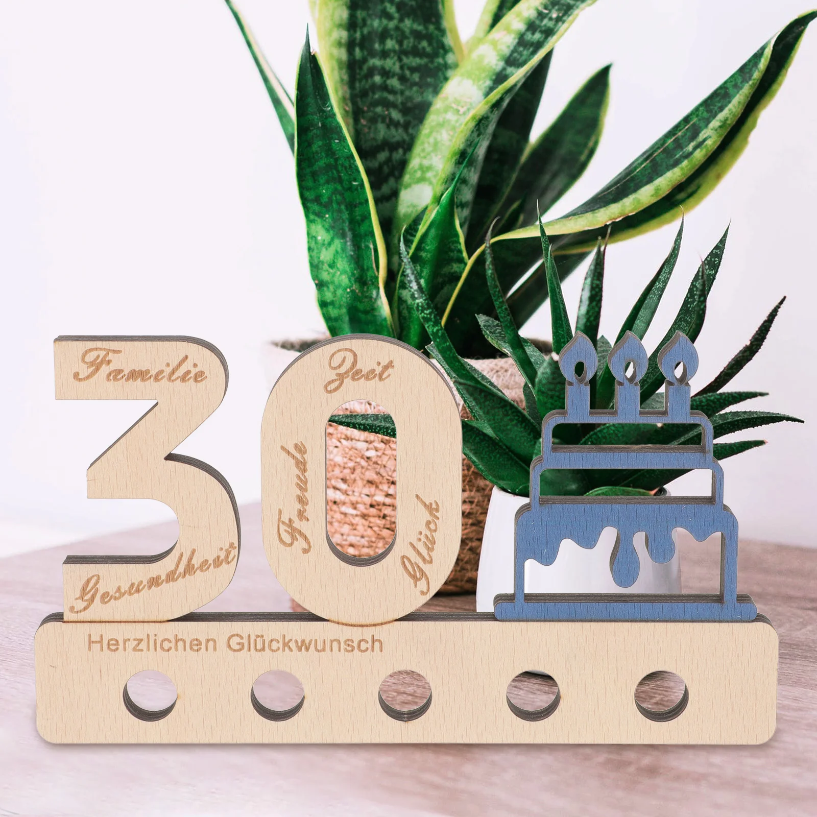 Wooden Number Sign Birthday Party Table Decor Guestbook Tabletop Anniversary Desk Emblems