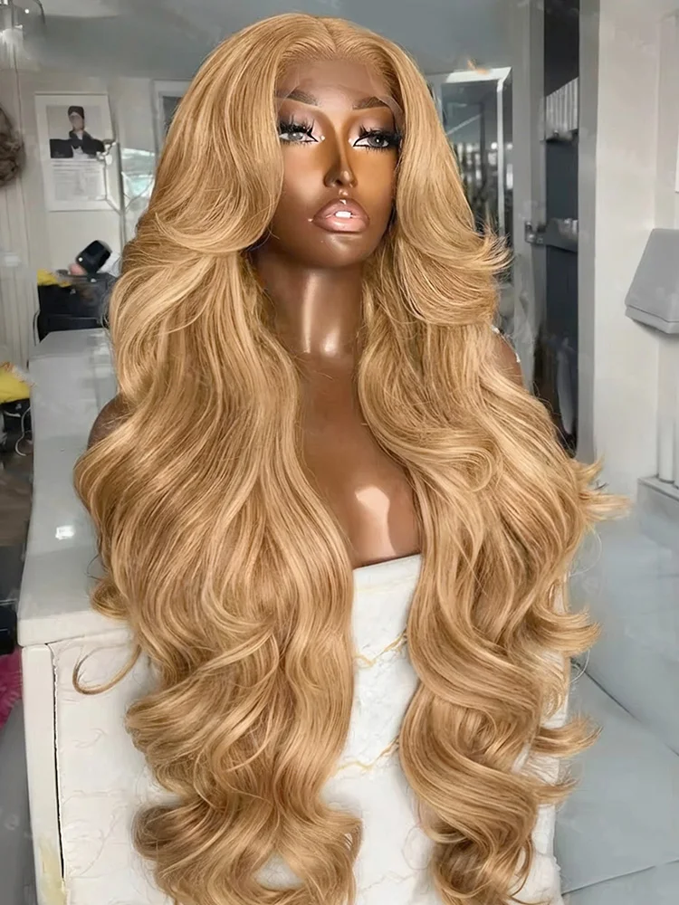 

Парик из натуральных волос Body Wave, 13x6 HD Lace Frontal, медово-русый, 13x4 Lace, 27 оттенков # Цветные парики из натуральных волос для женщин