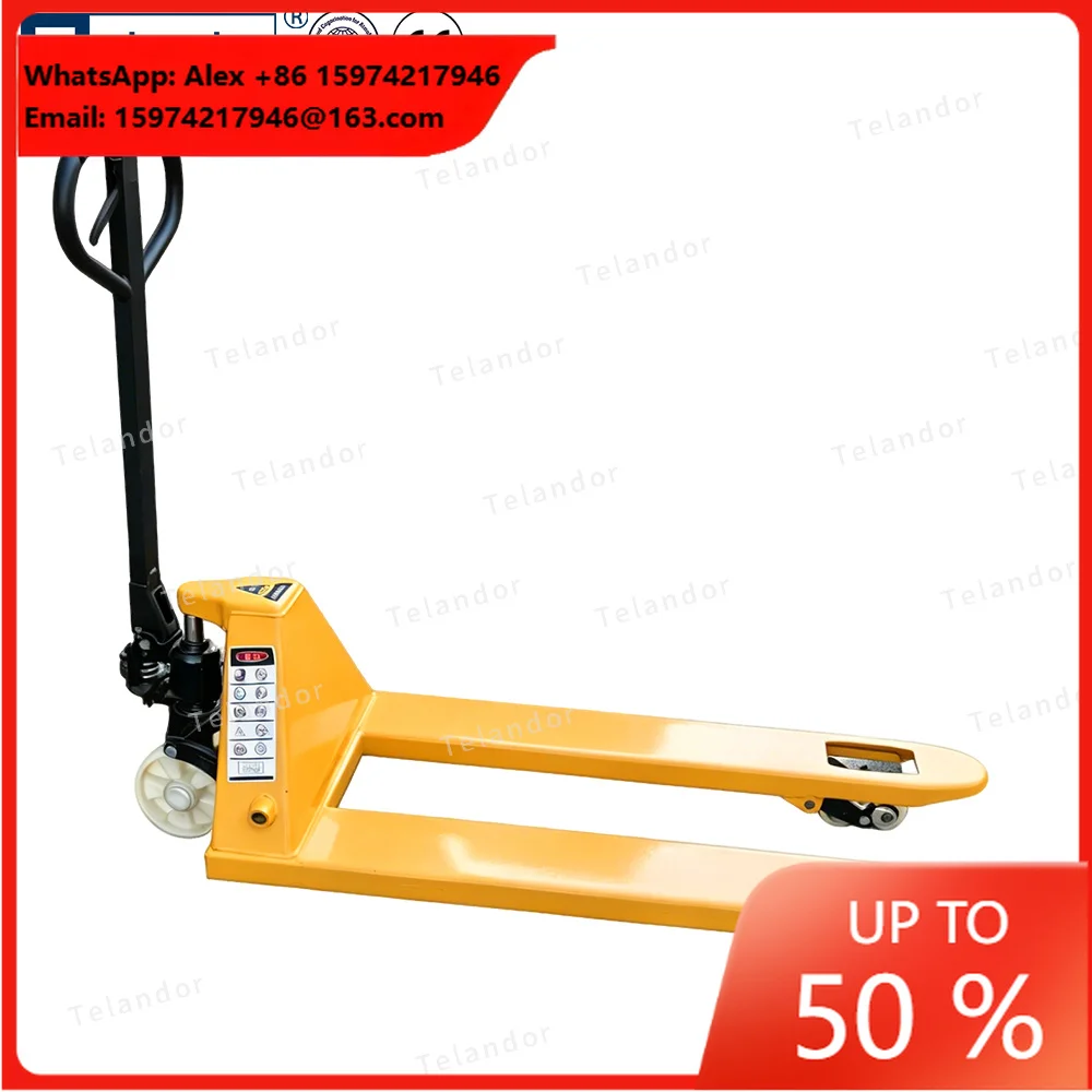 CE Upgrade Scales Printing Label Pallet Jack 2T 3T Weighing Transpaleta Manual Hydraulic Hand Pallet Jack Truck With Scale Print