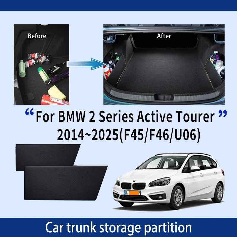 For BMW 2 Series Active Tourer 2014~2025 2015 Car Trunk Storage Partition Multifunction Storage Box Thicken Trunk Partition