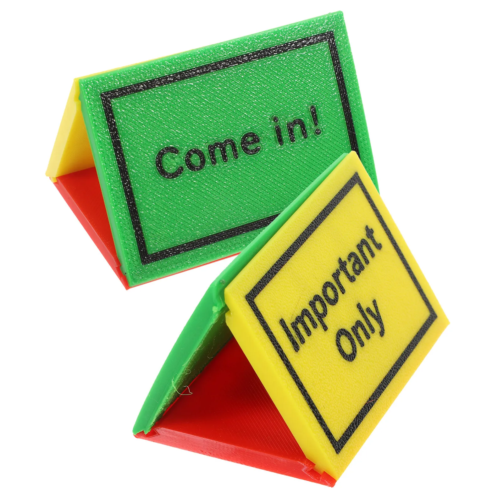 2Pcs Office Desk Status Sign Triangle Work Indicator Important Only Do Not Disturb Come in Privacy Desktop Decoration
