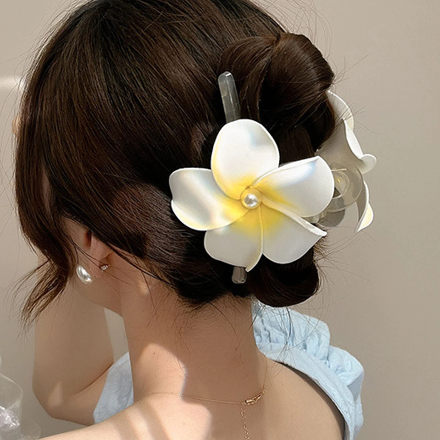 Kreatives Design Blume Haar Krallen Kopf bedeckung Frauen Mode Retro Perle Blumen übertrieben Haarnadel Haarschmuck