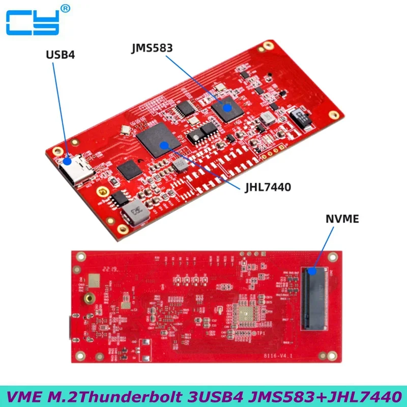 High Speed 40Gbps M1 computer external NVME M.2 Thunderbolt 3/USB4 Type-c JMS583+JHL7440 external SSD hard drive