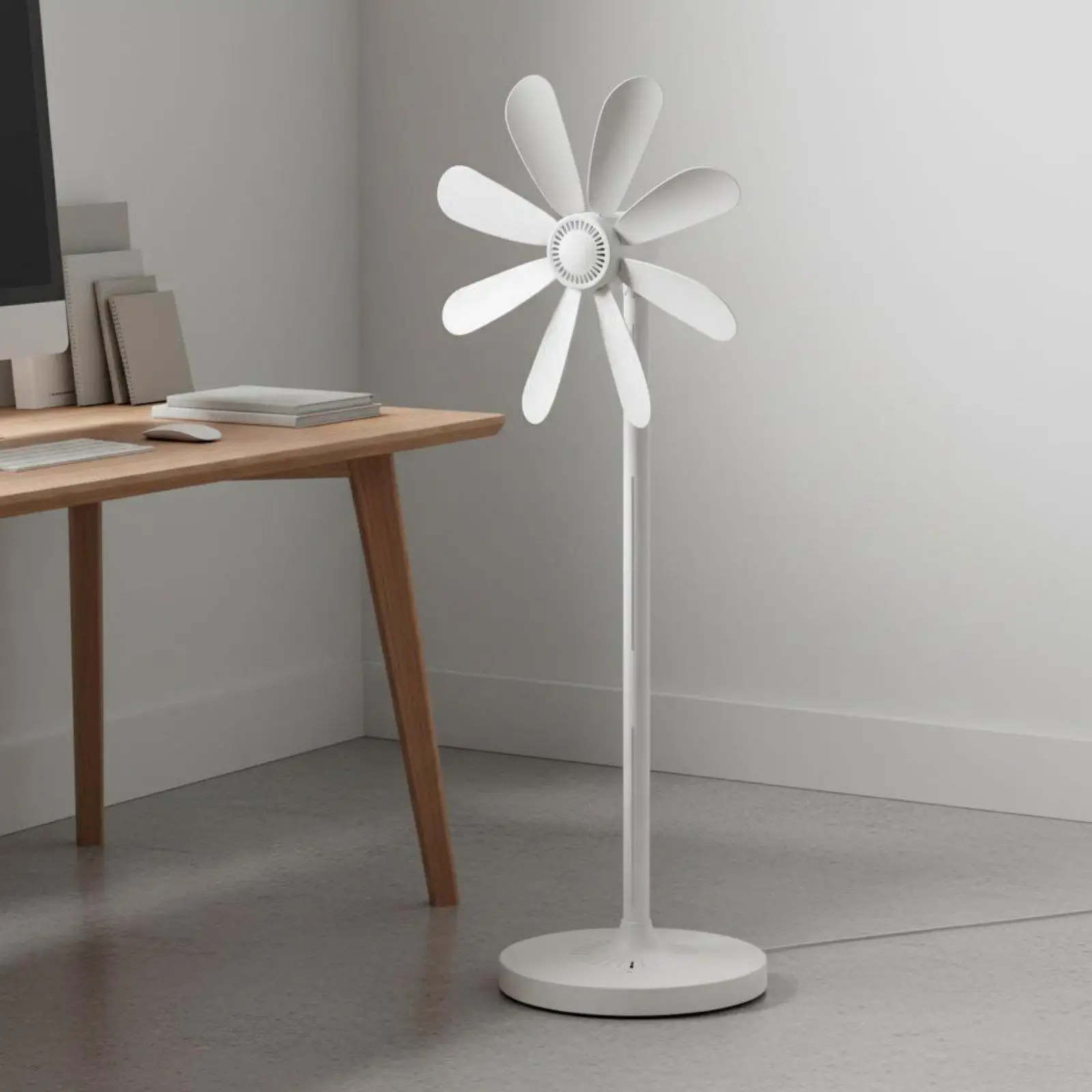 Bladeless Stand Fan Quiet Convertible Floor Desk Fan Energy Saving Home Appliance for Students, Office, Dorm Room, Bedroom