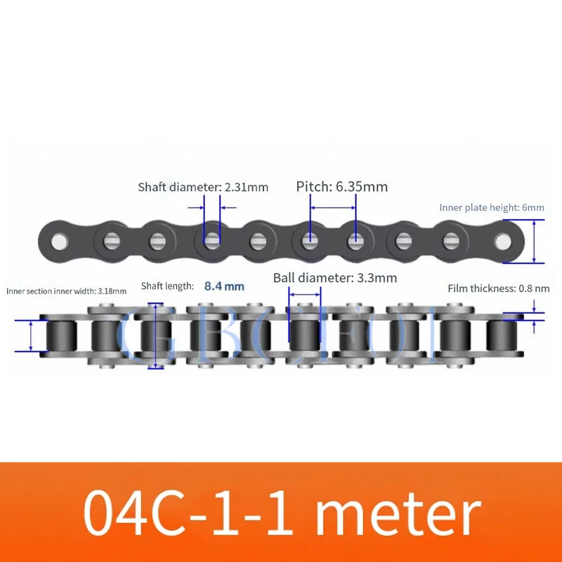 Industrial Drive Chain Roller Chain Short Pitch 04C 06B 08B 10A 12A 16A 20A-28A Single-Strand Chain Precision Roller Chain