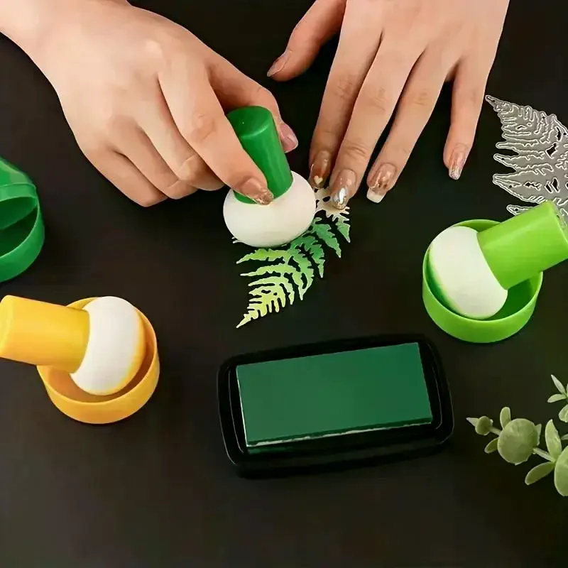 5-piece color template brush with handle handicraft wet dry gourd sponge DIY