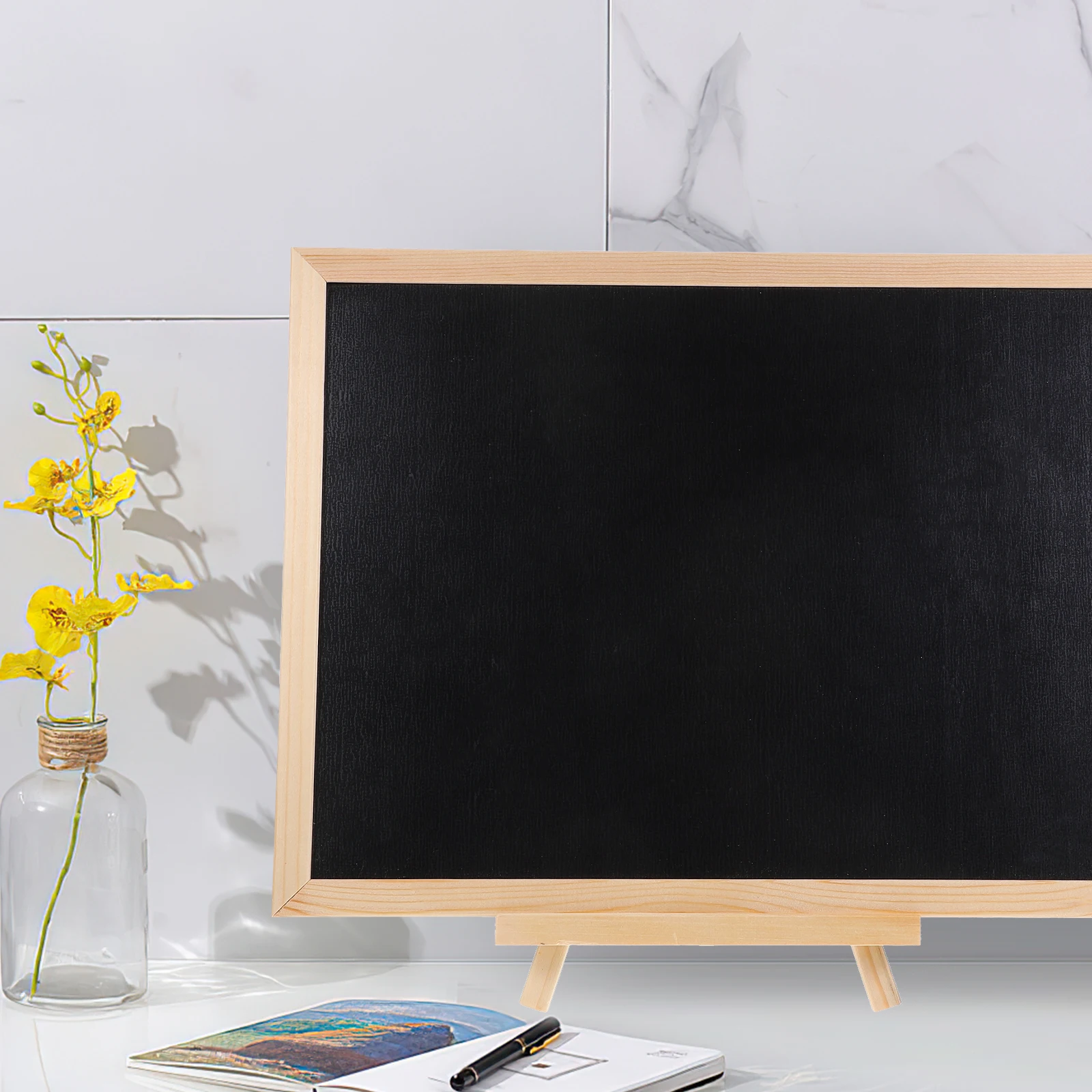 

1 set Wooden Chalkboard Message Notice for Home Wedding Office Small Exquisite Blackboard Chalkboard Signs Erasable Letter Board