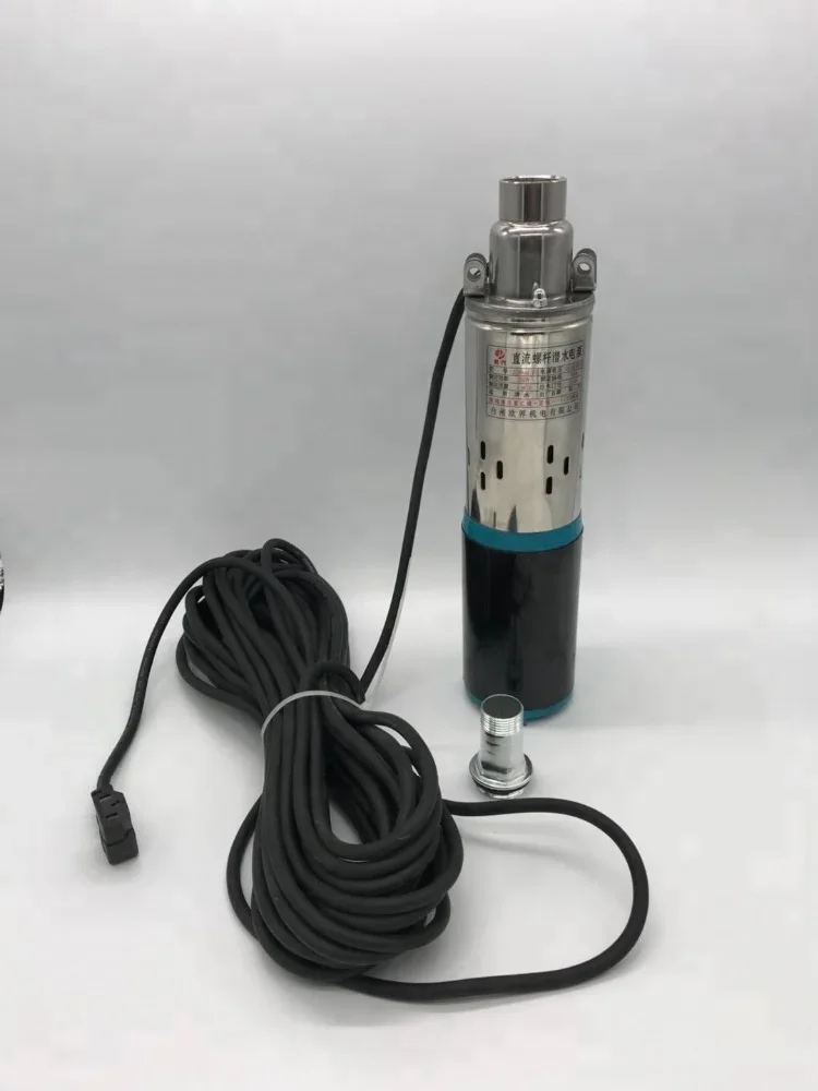 Solar Powered Brushless Submersible Water Pump DC 12V 24V 36V 48V Custom Cable Length Motor Power Supply