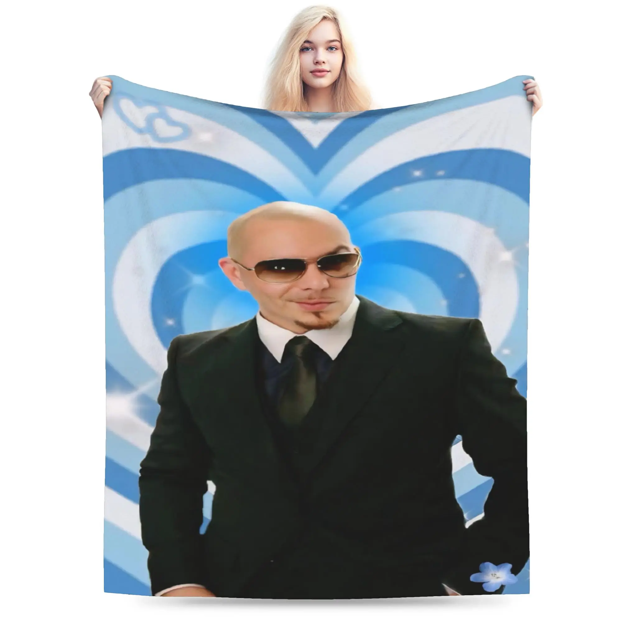 Singer Pitbull Tour 2026 Throw Blanket for Couch  Fuzzy Soft Plush Blanket 50x60 Inch Multiple Sizes Bedspreads for All Seasons