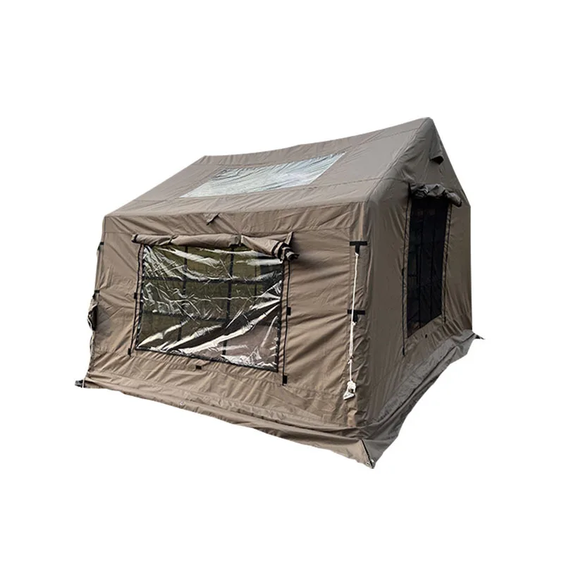 

7.5 flat-speed open ridge tent, outdoor thickened rainproof family tent, portable small camp inflatable tent