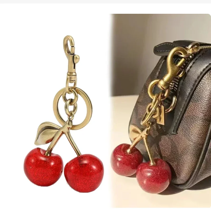 Cherry Keychain Bag Pendant Shoulder Strap Extended Bag Strap Extended Pearl Chain Crossbody Accessories Delicate Pendant