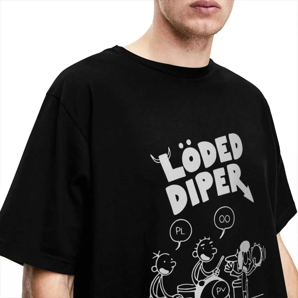 Men Women Loded Diper Shirt Merchandise rock band 100% Cotton Clothes Novelty Short Sleeve Crew Neck Tees Plus Size T-Shirt