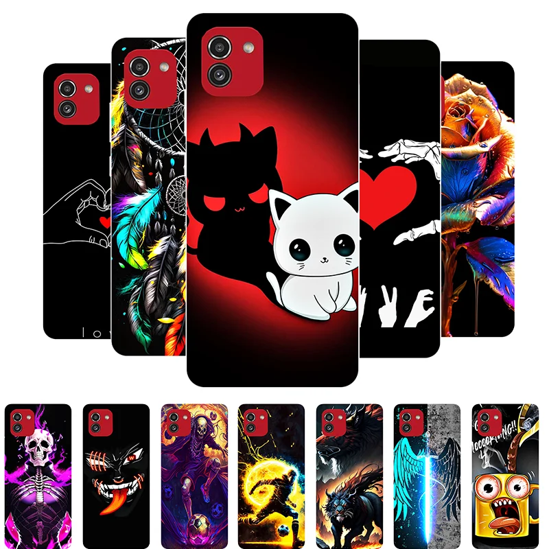 For Samsung Galaxy A03 Case A 03 Funny Cute Silicone Soft Back Cases for Samsung A03 A035F Cover GalaxyA03 Shockproof Bumper