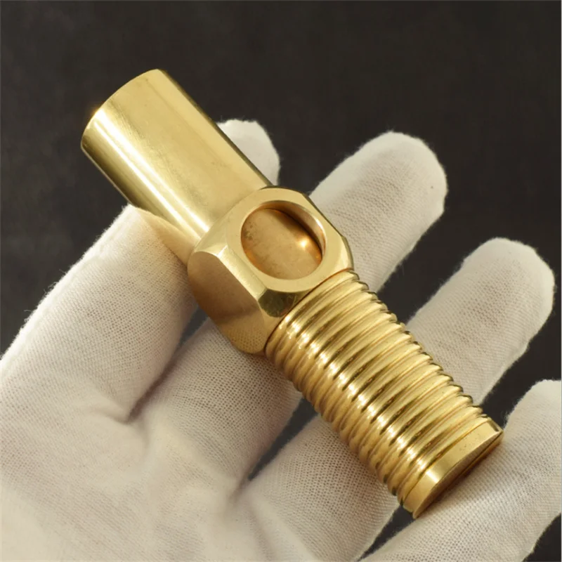 Imagem -06 - Cnc Artesanal Originalidade Bronze Parafuso Óleo Mais Leve Retro Retrátil à Prova de Vento Querosene Gasolina Isqueiro79*18 mm 100 g