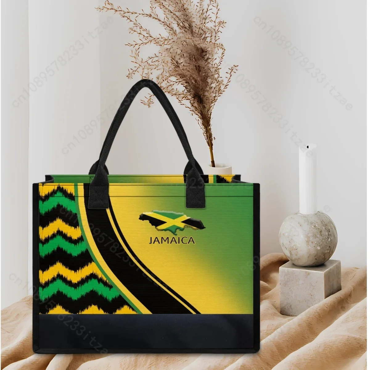 

Женская роскошная сумка с дизайном флага Ямайки, портативная женская сумка на плечо, большая вместительная женская дорожная повседневная пляжная сумка 2023