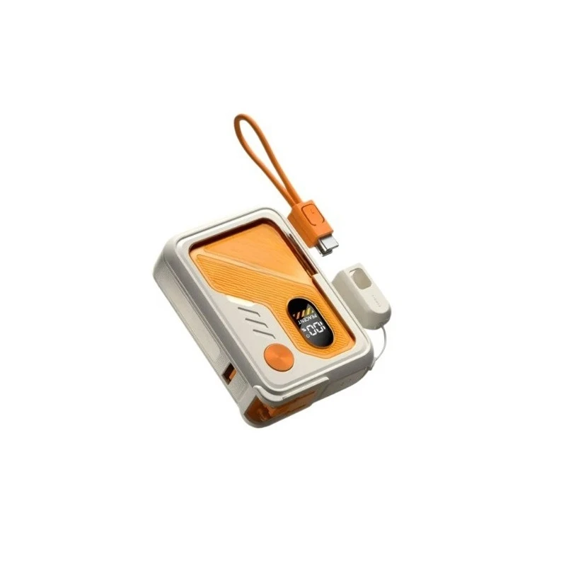 

Multifunctional power bank, fast charging with its own charger, magnetic bracket with cable