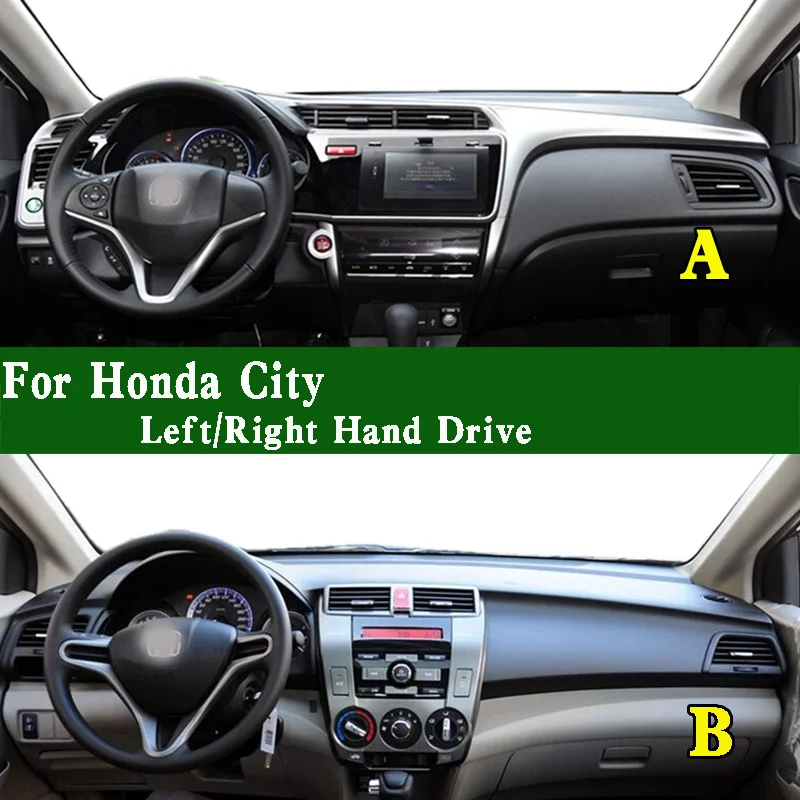 

For Honda City ZX CVT GM2 GM3 GM6 Dashmat Dashboard Cover Instrument Panel Sunscreen Protective Pad Dash Mat Anti-Dirt Ornaments