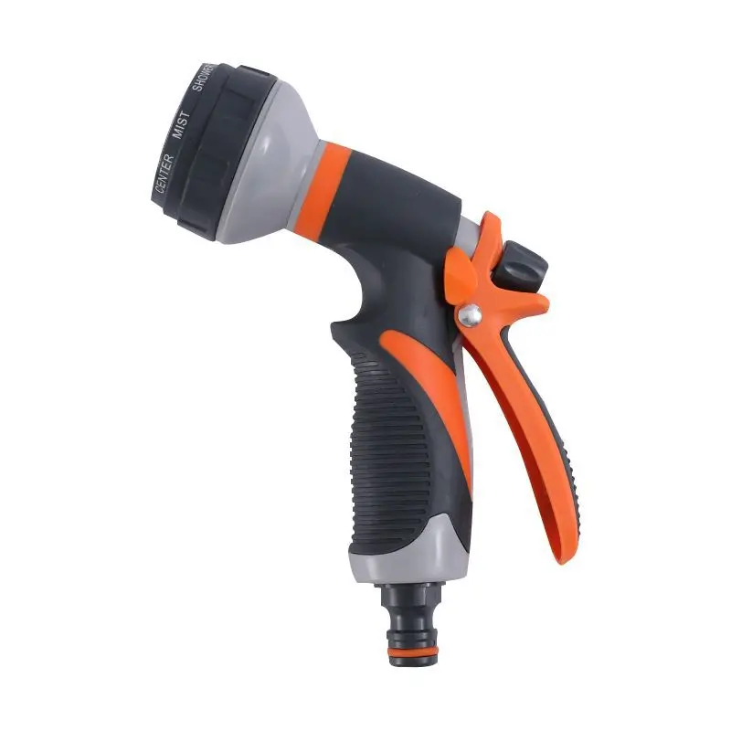 

Multifunctional household garden watering irrigation water gun with rubber-coated adjustable high-pressure water spray gun