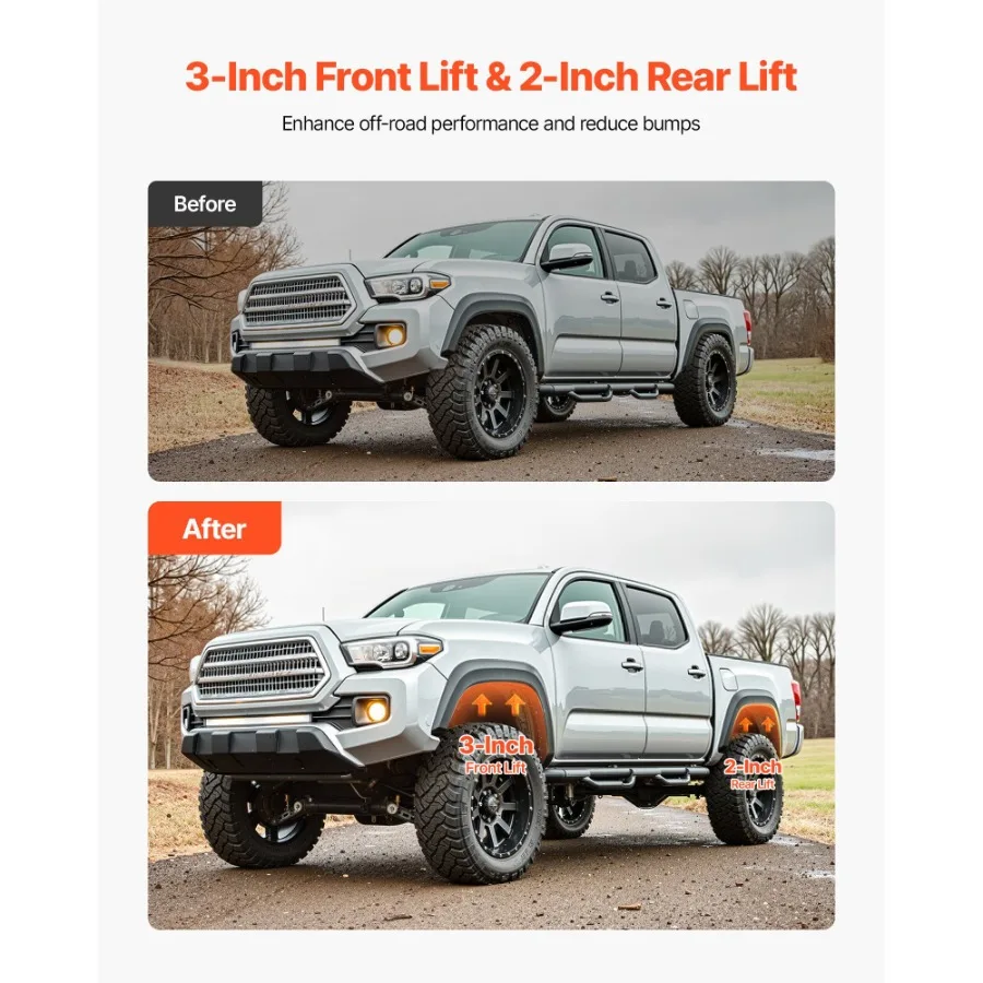 3 في الأمام 2 في مجموعة رفع التسوية الخلفية لـ 0322 Toyota 4Runner 2WD 4WD