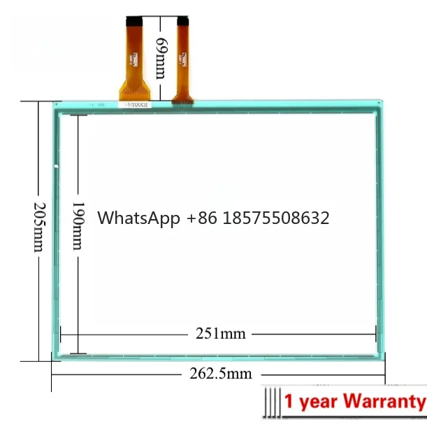 Touch Screen Panel Glass Digitizer for GT2712-STBA GT2712-STBD GT2712-STWA GT2712-STWD Touchscreen and Overlay Protective Film