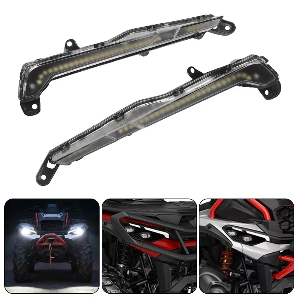 Front Led Daytime Running Light Front Bumper Light Led Front Drl Lamp Compatible With Can-Am Outlander 1000R Max 2025-2026 Clear