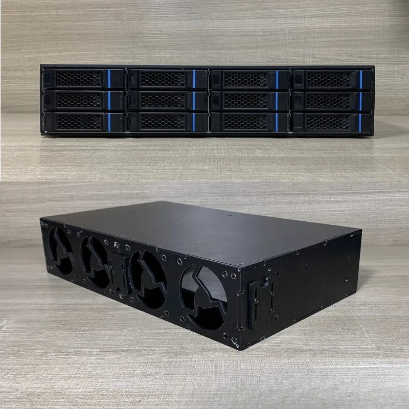 Hard disk cage fully enclosed NAS external expansion cooling box chassis acrylic fan rack shell