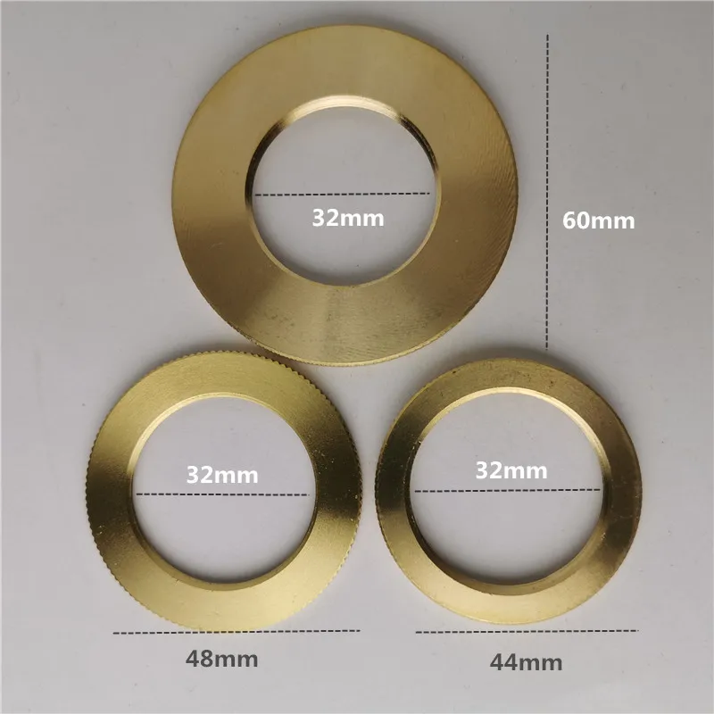 Brass 100% copper Lamp Holder Rings connecter Light Socket Knob or Chain Switch and Threaded Screw Lampshade Ring Fitter