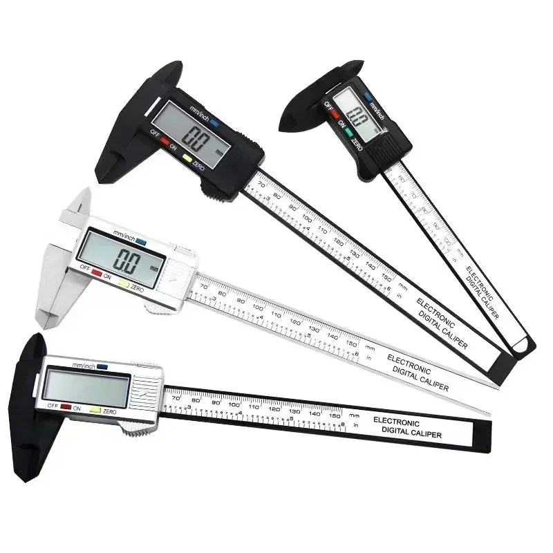 150mm Electronic Digital Caliper Carbon Fiber Dial Vernier Caliper Gauge Micrometer Measuring Tool Digital Ruler