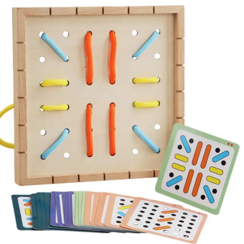 

Kids Lacing Threading Montessori Toys Fine Motor Skills Board Games Thinking Educational Toys