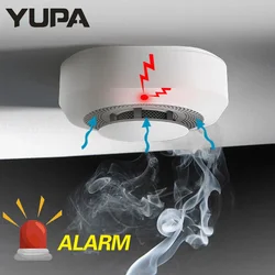 YUPA Rilevatore di fumo indipendente Sensore Sistema di allarme antincendio per la sicurezza dell'ufficio domestico Allarme di fumo Protezione antincendio Alimentato a batteria