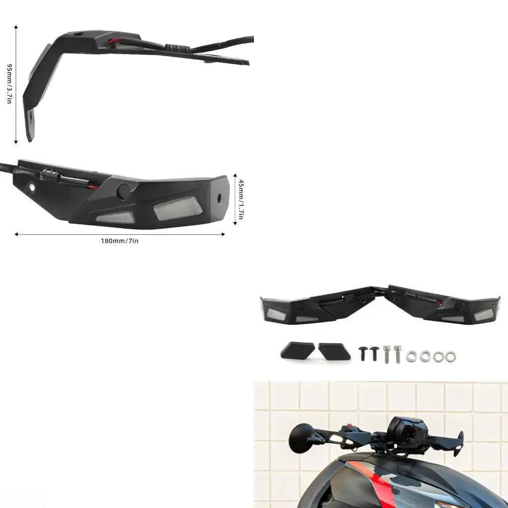 G7NA 1 Pair Hand Guards Waterproof Protector with LED Lights for Can Ryker 600