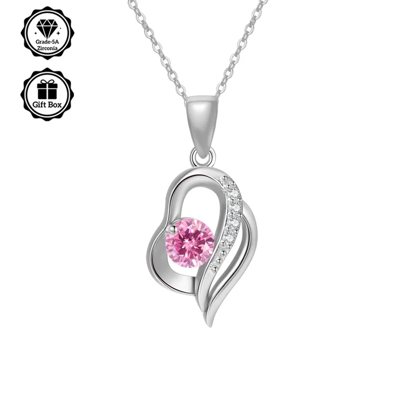 

Ожерелье LAMVOICE с цирконием 0,5 карата, ювелирные изделия для женщин, рождественский подарок, подарок высокого качества, колье из стерлингового серебра S925