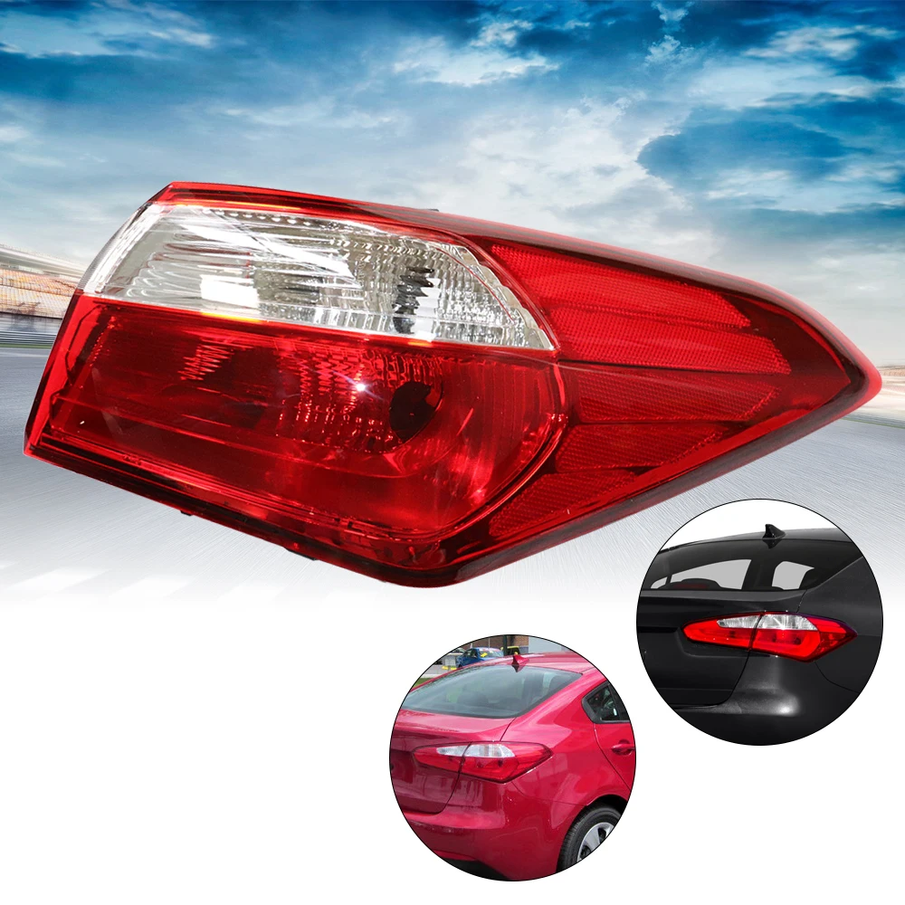 

Right Side Outer Tail Light Assembly Rear Lamp Fits Kia Sorento Kia Forte 2014 2015 2016 Halogen Red Direct Replacement