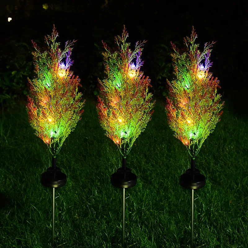 

1/2/4Pcs Solar Tree Lights Garden Outdoor Waterproof Yard Christmas Decor Pine Lights for Patio Lawn Pathway Yard Patio Lighting