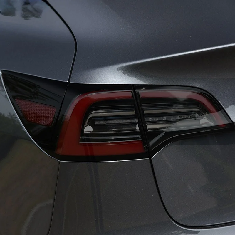 

For Tesla Model 3 2021 Accessories Car Headlight Protective Film Headlamp Tint Taillight Transparent Smoked Black TPU Sticker