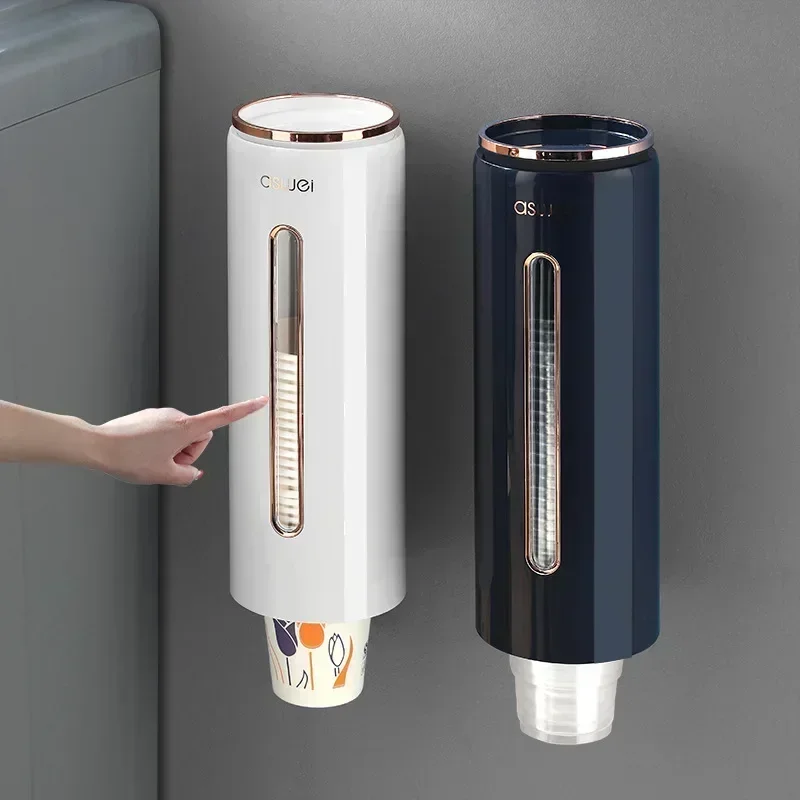 

Dispenser Automatically Drop Cup Remover Wall Mounted Disposable Paper Cups Dispenser Plastic Cup Holder Cups Container