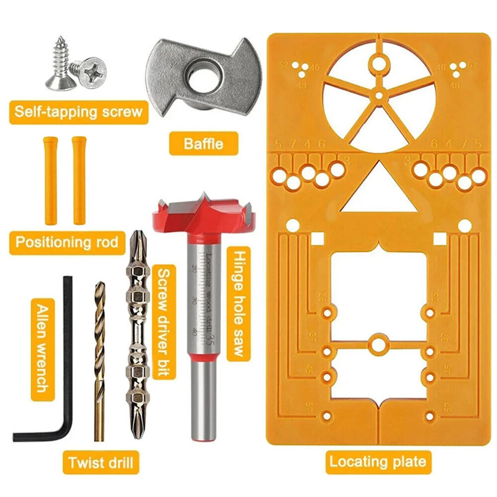 Werkzeuge mit 35-mm-Scharniervorrichtung, hochpräzise tragbare Scharnierbohrer-Ortungs werkzeuge für die Holz bearbeitung für die Montage von Schrank tür scharnieren