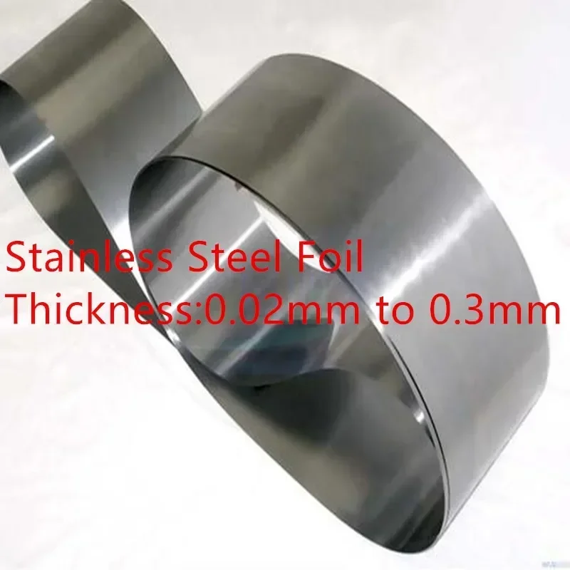 1pcs Stainless Steel Foil Thickness 0.02 ~ 0.3mm Thin Foil Steel Plate / Foil Corrosion Resistance Can Customize Size