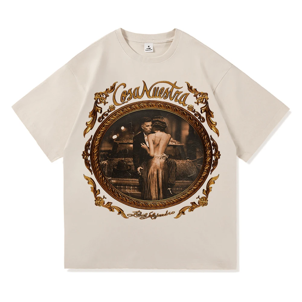 Camiseta Rauw Alejandro Coca Nuestra, moda para hombre, camiseta gráfica estética Harajuku, camisetas de algodón Vintage de alta calidad Unisex