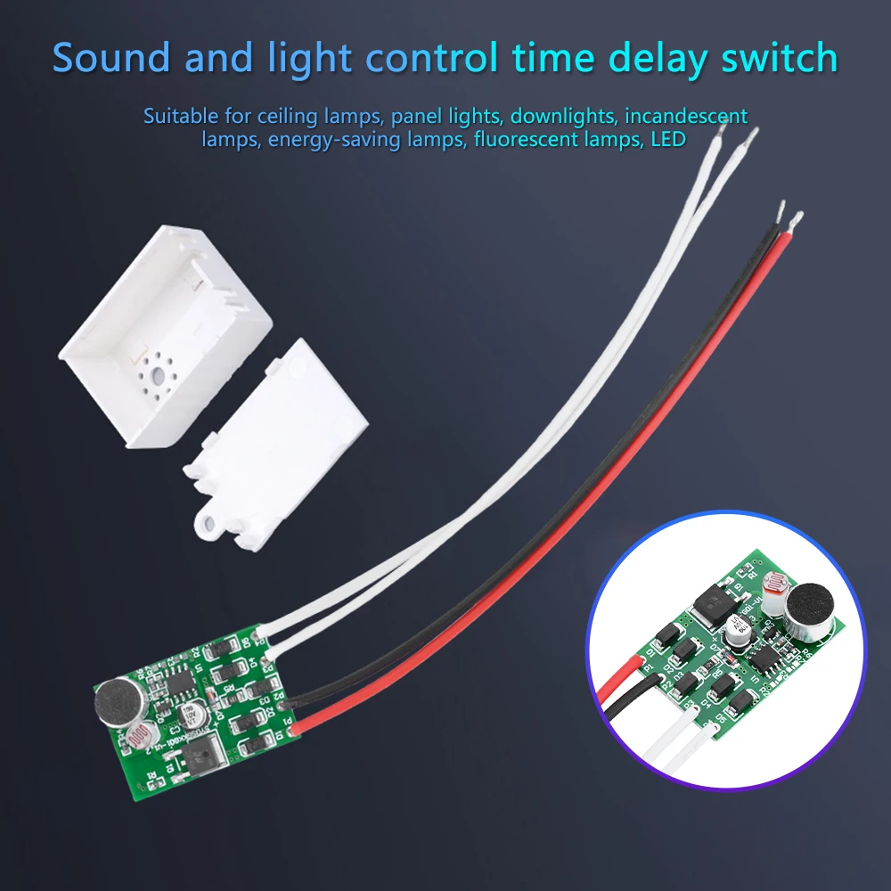 Home Improvement Smart Switches Module 220V Detector Acousto optic Sensor Intelligent Auto on Off Light Switch Accessories