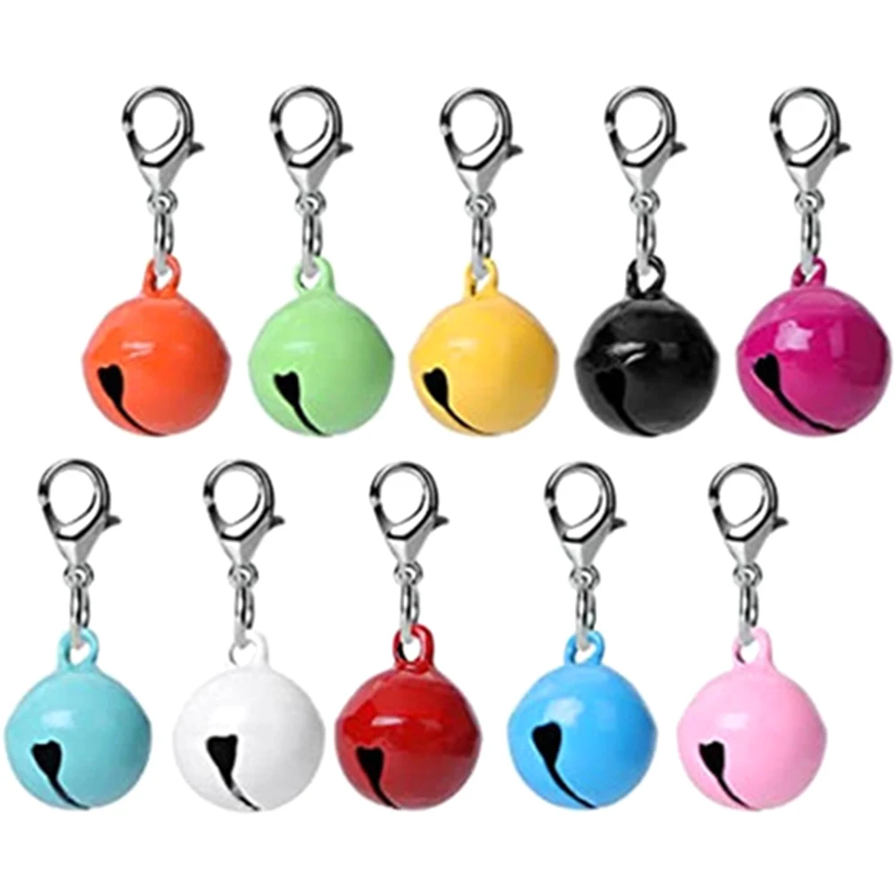

10 Pcs Pet Collar Bells Dog Cat Accessories Delicate Crafted Holiday Supplies Round Bright Color Easy Hanging Home